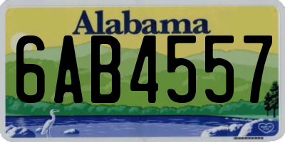 AL license plate 6AB4557