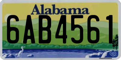AL license plate 6AB4561