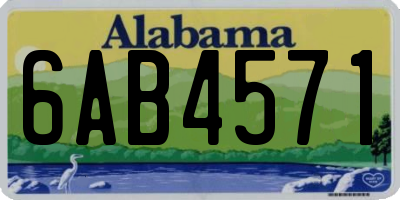 AL license plate 6AB4571