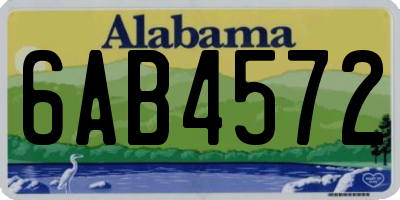 AL license plate 6AB4572