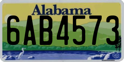 AL license plate 6AB4573