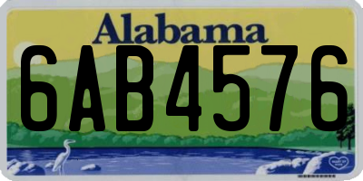 AL license plate 6AB4576