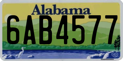 AL license plate 6AB4577