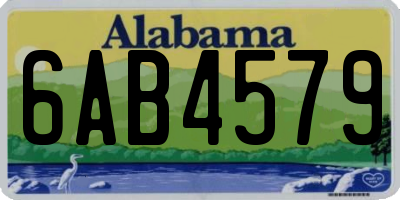 AL license plate 6AB4579