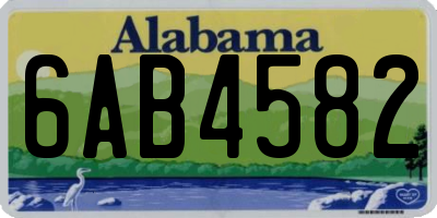 AL license plate 6AB4582