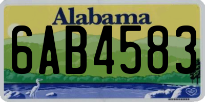 AL license plate 6AB4583