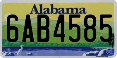 AL license plate 6AB4585