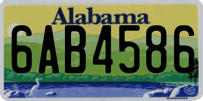 AL license plate 6AB4586