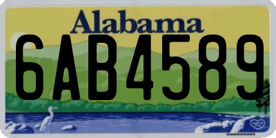 AL license plate 6AB4589