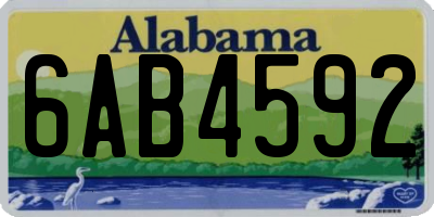 AL license plate 6AB4592