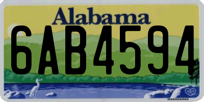 AL license plate 6AB4594
