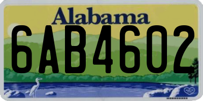 AL license plate 6AB4602