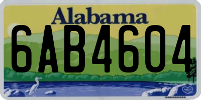 AL license plate 6AB4604