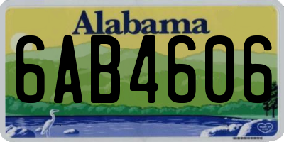 AL license plate 6AB4606
