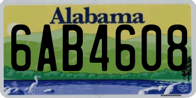 AL license plate 6AB4608