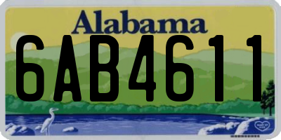 AL license plate 6AB4611