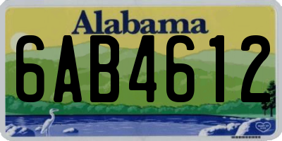 AL license plate 6AB4612