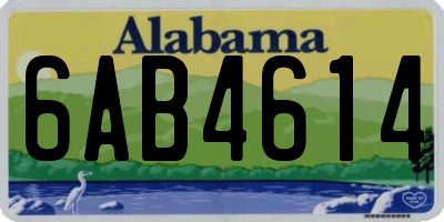 AL license plate 6AB4614