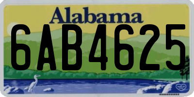AL license plate 6AB4625