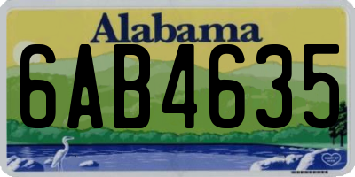 AL license plate 6AB4635