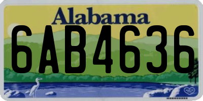 AL license plate 6AB4636