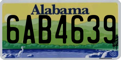 AL license plate 6AB4639