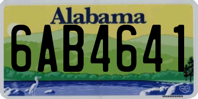 AL license plate 6AB4641