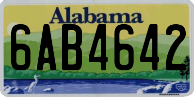 AL license plate 6AB4642