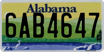 AL license plate 6AB4647