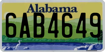 AL license plate 6AB4649