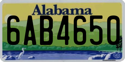AL license plate 6AB4650