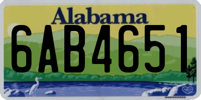 AL license plate 6AB4651