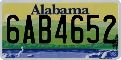 AL license plate 6AB4652