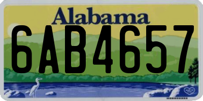 AL license plate 6AB4657
