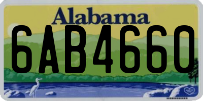 AL license plate 6AB4660