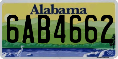 AL license plate 6AB4662