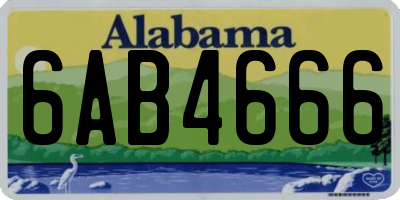 AL license plate 6AB4666