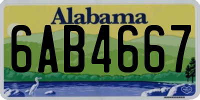 AL license plate 6AB4667