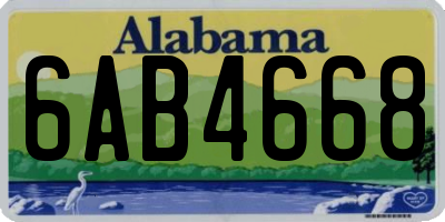 AL license plate 6AB4668