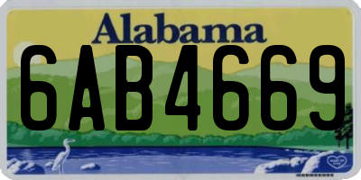 AL license plate 6AB4669