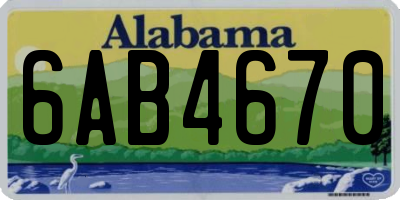 AL license plate 6AB4670