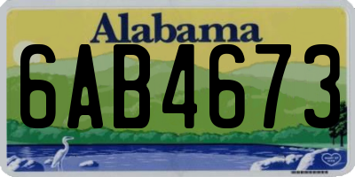 AL license plate 6AB4673