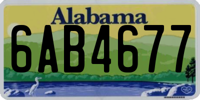 AL license plate 6AB4677