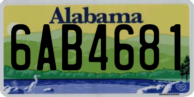 AL license plate 6AB4681