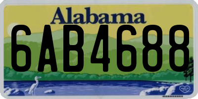AL license plate 6AB4688