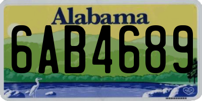 AL license plate 6AB4689