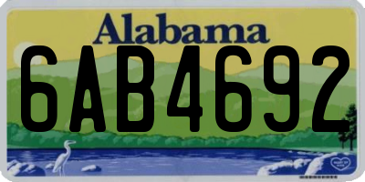 AL license plate 6AB4692