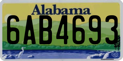AL license plate 6AB4693