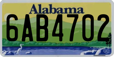 AL license plate 6AB4702