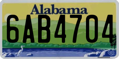 AL license plate 6AB4704
